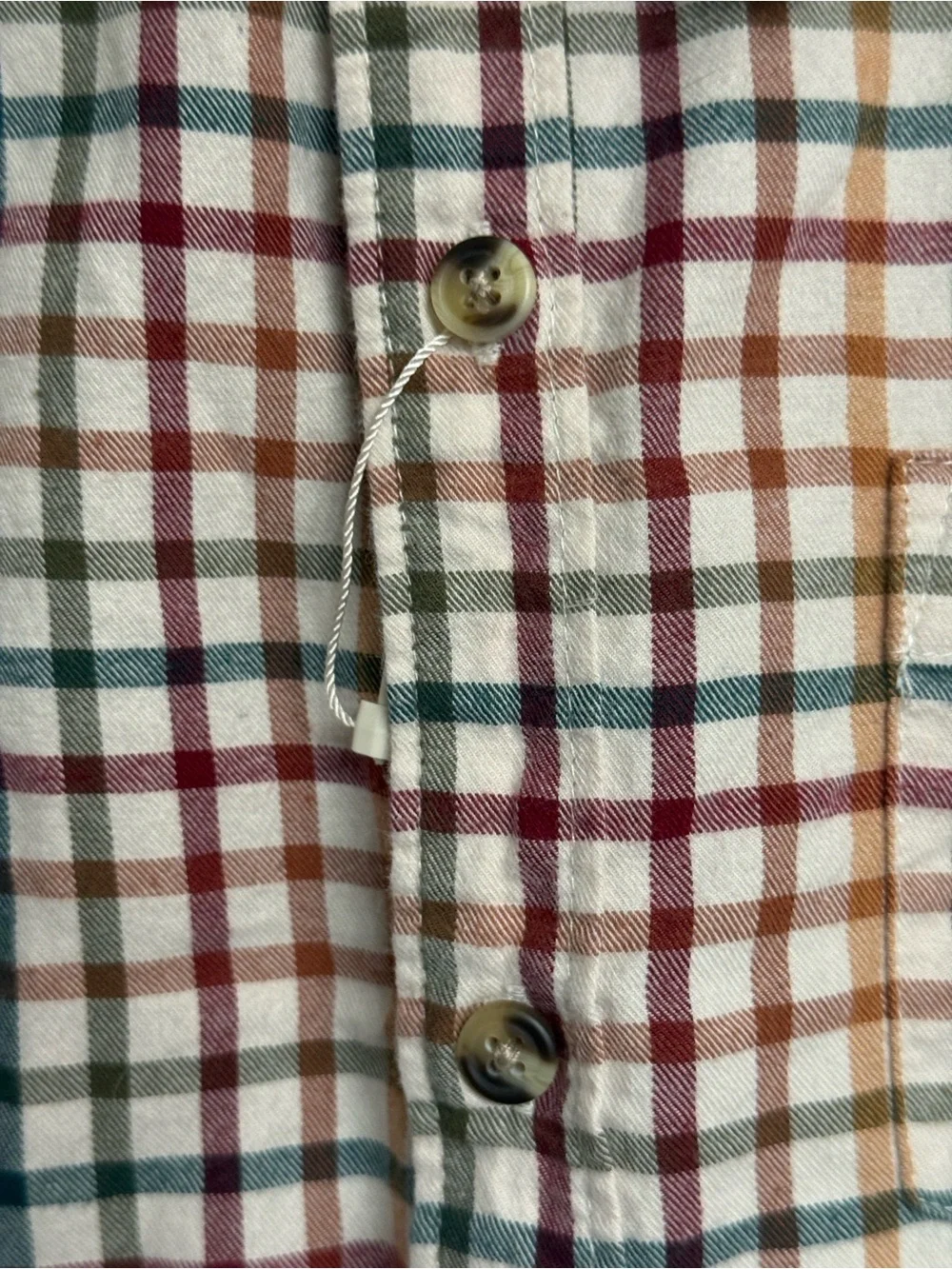 Class Club Boy’s Long Sleeve Ivory Plaid Button Up Sport Shirt LIKE NEW 14/16